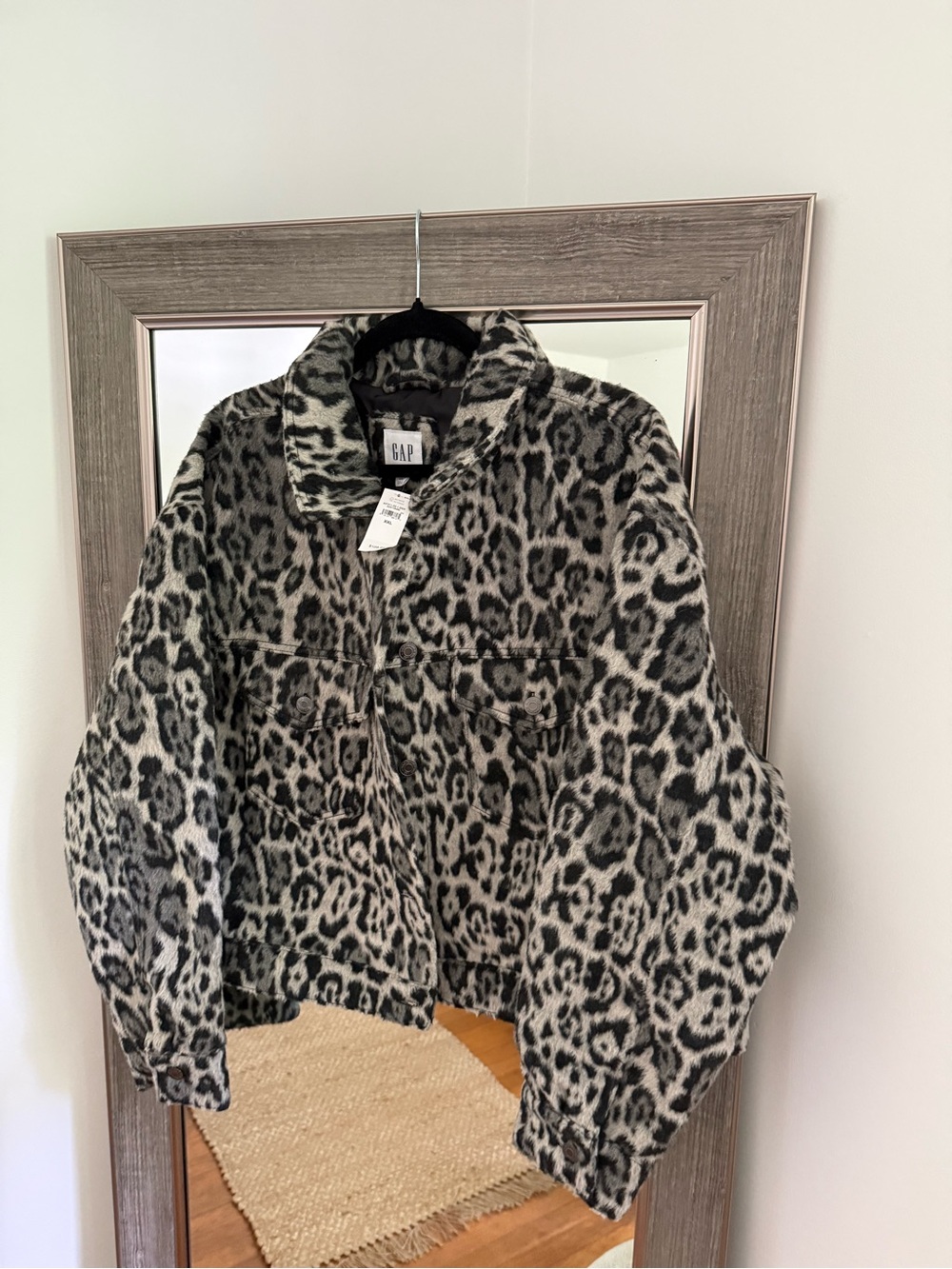 GAP Leopard Print button up jacket size XXL NWT